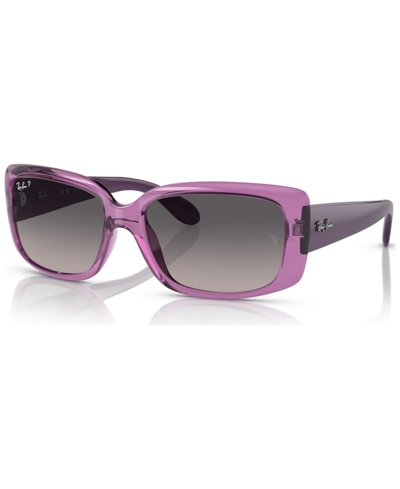 Ray Ban Women's Polarized Sunglasses, Rb438958-yp In Transparent Violet