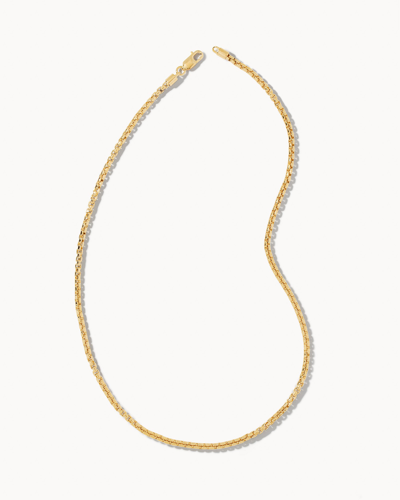 Kendra Scott Beck Round Box Chain Necklace In 18k Gold Vermeil