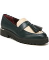 Franco Sarto Carolynn Lug Sole Loafers Women's Shoes In Dark Green Faux Leather