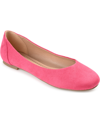 Journee Collection Womens Kavn Medium And Wide Width Comfort Insole Slip On Round Toe Ballet Flats In Fuchsia