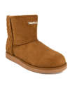 Juicy Couture Kave Womens Faux Suede Slip On Winter & Snow Boots In Cognac