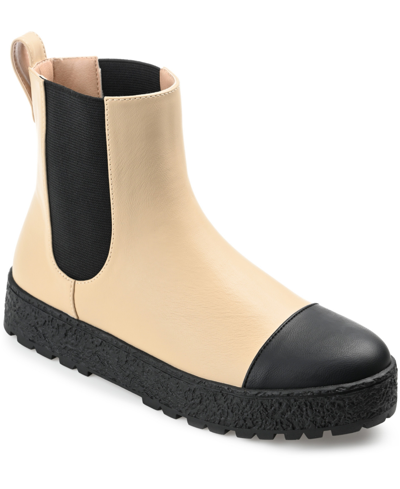 JOURNEE COLLECTION WOMEN'S JENIE TWO-TONE CHELSEA BOOTIES