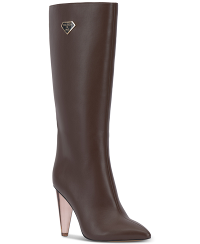 Inc International Concepts Mateo For Inc Women's Charlotte Boots, Created For Macy's Women's Shoes In Brown Smooth
