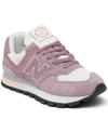 New Balance Women's 574 Casual Sneakers From Finish Line In Alpha Pink