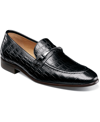 Stacy Adams Ferdinand Mens Leather Almond Toe Loafers In Black