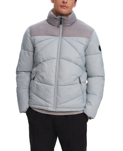 Noize Men's Quilted Puffer Jacket In Sea Ice