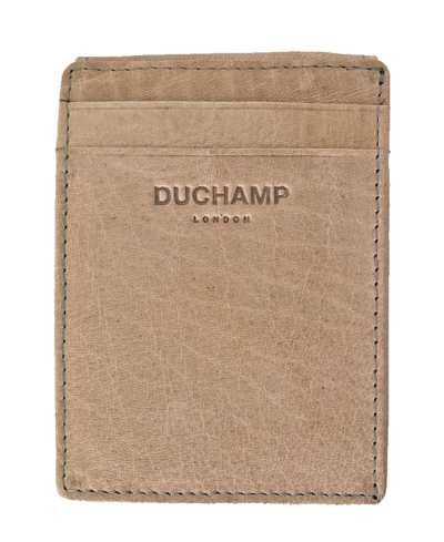 Duchamp London Men's Front Pocket With Magnetic Money Clip Wallet In Taupe