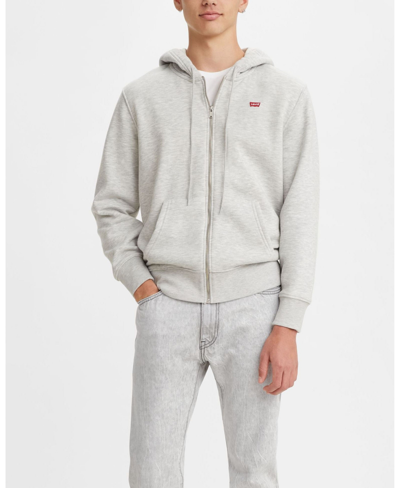 Levi's Men's Non-graphic Zip-up Standard Fit Hoodie In Chisel Gray Heather