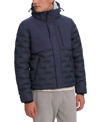 Noize Men's Mid Weight Puffer Jacket With Hood In Navy
