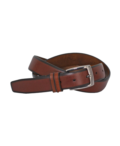 Duchamp London Men's Leather Non-reversible Dress Casual Belt In Wine