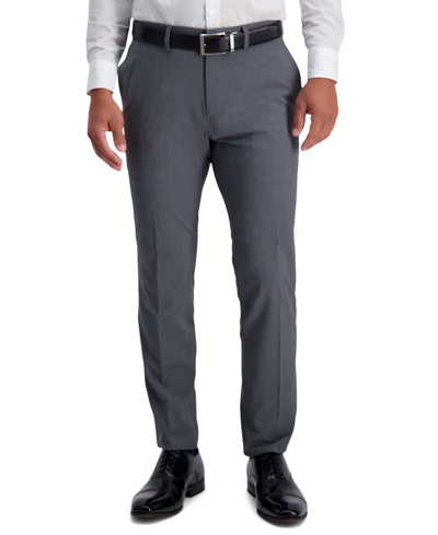 Haggar Herringbone Ultra Slim Fit Dress Pant In Med Grey