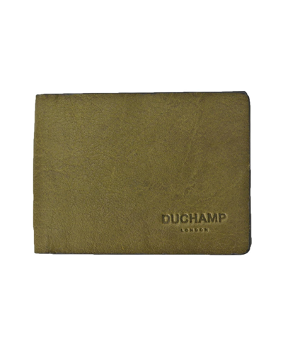 Duchamp London Men's Slim Bifold Wallet In Olive