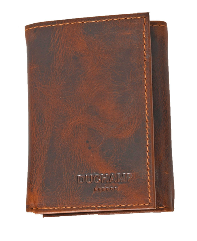 Duchamp London Men's Slim Trifold Wallet In Cognac