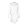ELLEME WHITE ASYMMETRIC SHIRT DRESS,DR018COT1918036786