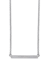 Giani Bernini Cubic Zirconia Pave 16" Bar Necklace In Sterling Silver, Created For Macy's In Sterling Silver