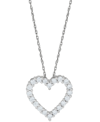 GROWN WITH LOVE LAB GROWN DIAMOND HEART PENDANT NECKLACE (1 CT. T.W.) IN 14K WHITE GOLD, 16" + 2" EXTENDER