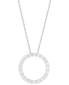 GROWN WITH LOVE LAB GROWN DIAMOND CIRCLE PENDANT NECKLACE (2 CT. T.W.) IN 14K WHITE GOLD, 16" + 2" EXTENDER