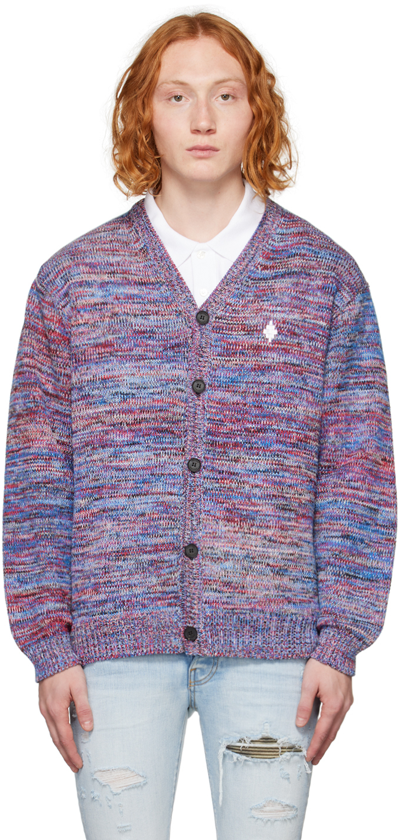 Marcelo Burlon County Of Milan Cross-motif V-neck Cardigan In Purple