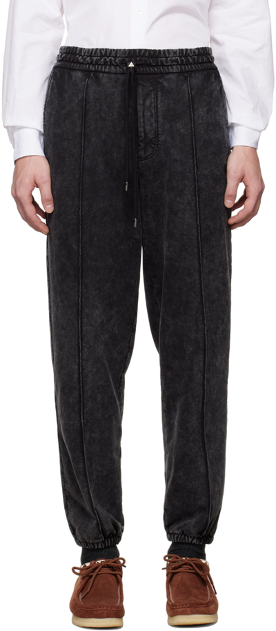 Solid Homme Gray Drawstring Lounge Pants In 718g Grey