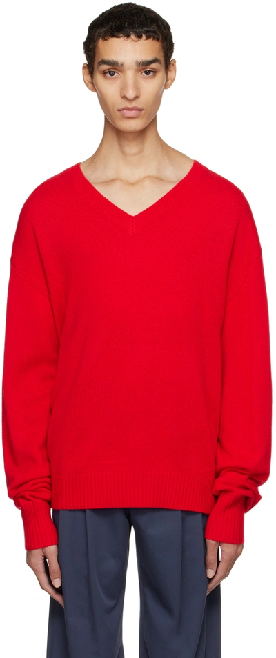 Maryam Nassir Zadeh Red Davis Sweater In 1148 True Red