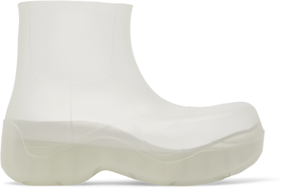 Bottega Veneta Transparent Puddle Boots In White