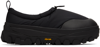 Amomento Black Vibram Padded Slippers In Black