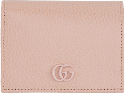 Gucci Gg Marmont Medium Leather Wallet In Perfec.pink/perf.pin