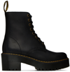 DR. MARTENS' BLACK SHRIVER HI ANKLE BOOTS