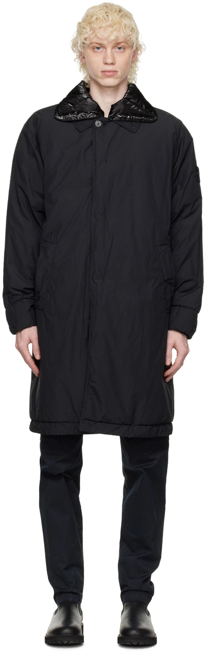 Stone Island Naslan 可拆卸领填充外套 In Black