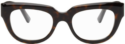 Balenciaga Tortoiseshell Squre Glasses In Havana-havana-transp