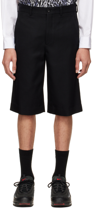 Comme Des Garçons Homme Deux Black Zip Shorts In 1 Black