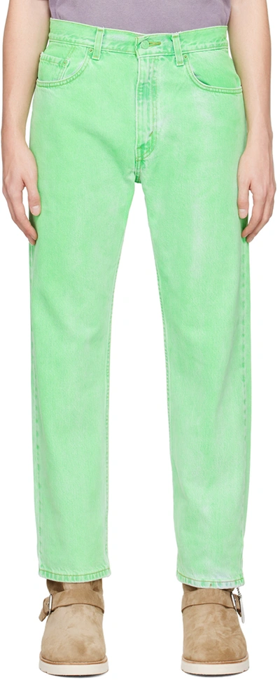 Notsonormal Green High Jeans In Neon Verde