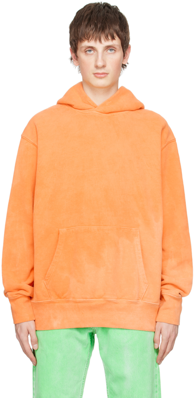 Notsonormal Orange Splashed Hoodie In Washed Sun