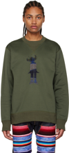 Junya Watanabe Green Comme Des Garçons Edition Patch Sweatshirt In 1 Green