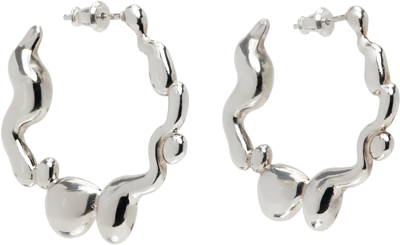 Hannah Jewett Silver Puddle Play Earrings In Sterling Silver
