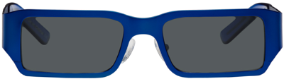 A Better Feeling Blue Pollux Sunglasses In Chrome Blue