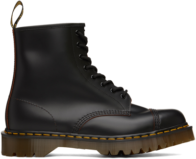 Dr. Martens' Black 1460 Toe Cap Bex Boots In Black Quilon