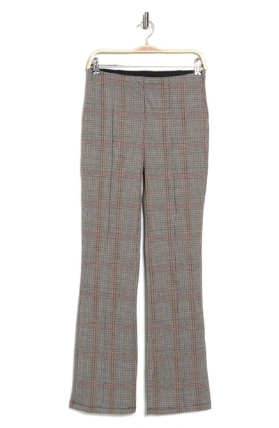 T Tahari High Waist Bootcut Pointe Pants In Blk/camel/orange Y/d