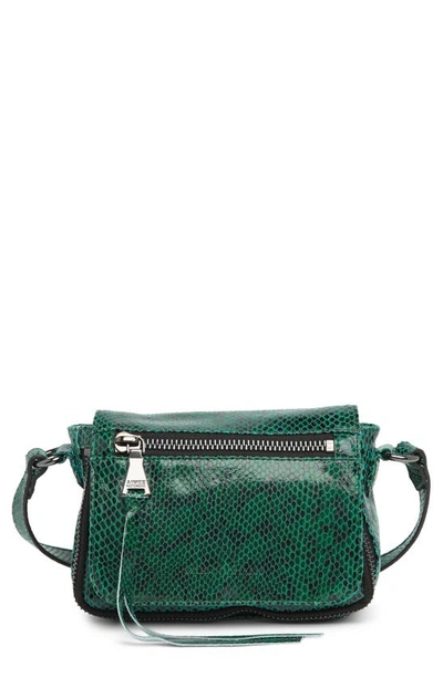 Aimee Kestenberg Sorrento Cheetah Printed Calf Hair Crossbody Bag In Emerald Snake