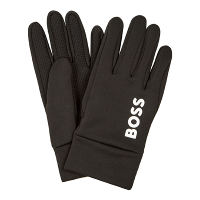 Hugo Boss Lamb Leather Gloves With Piping And Hardware Badge In Light Brown  | ModeSens