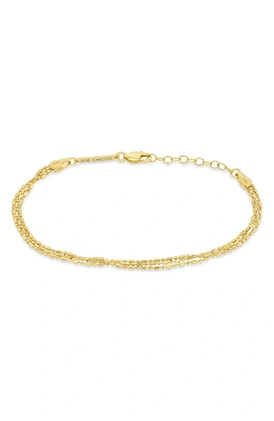 Zoë Chicco 14k Yellow Gold Simple Gold Beaded Bracelet In 14kyg