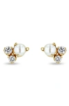 Zoë Chicco Diamond & Pearl Trio Stud Earrings In 14kyg