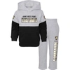 OUTERSTUFF TODDLER HEATHER GRAY/BLACK ARMY BLACK KNIGHTS PLAYMAKER PULLOVER HOODIE & PANTS SET