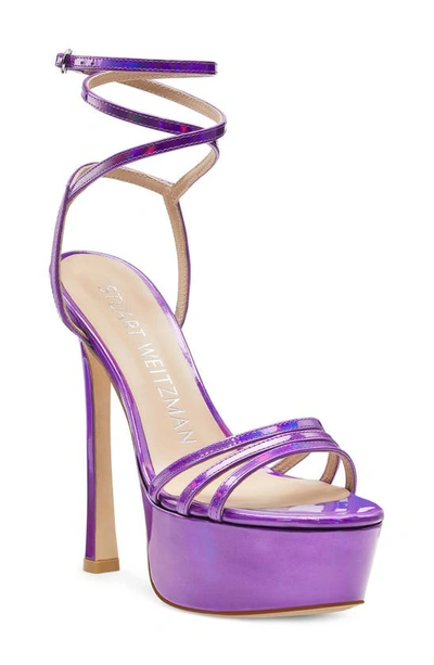 Stuart Weitzman Soiree 145 Platform Sandal High Heel Sandals In Dusk