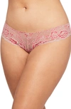 Montelle Intimates Brazilian Lace Panties In Rose Dust/ Raspberry