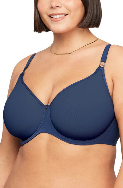 Montelle Intimates Spacer Underwire Bra In Gemstone Blue Stripe