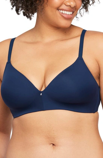 Montelle Intimates Wireless Convertible T-shirt Bra In Gemstone Blue