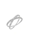 Bony Levy Diamond Cross Ring In 18k White Gold