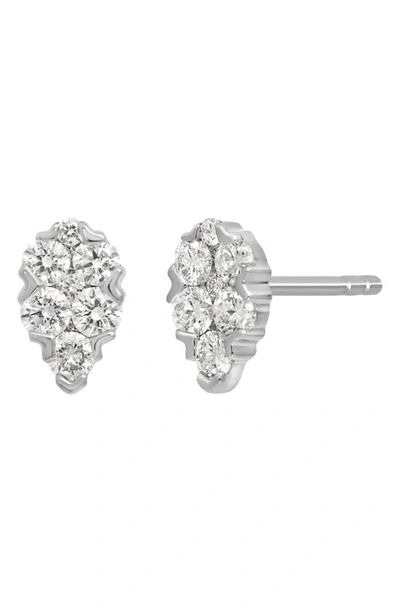 Bony Levy Mika Cluster Pear Diamond Stud Earrings In 18k White Gold