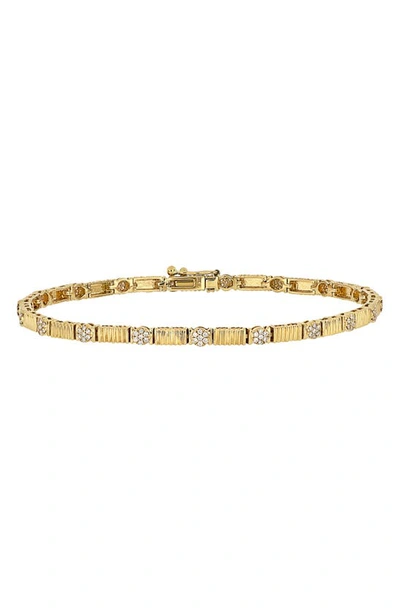 Bony Levy Cleo Diamond Cluster Station Bracelet In 18k Yellow Gold